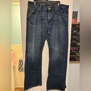 American Eagle Outfitters Dark Blue Low Rise Boot Jeans